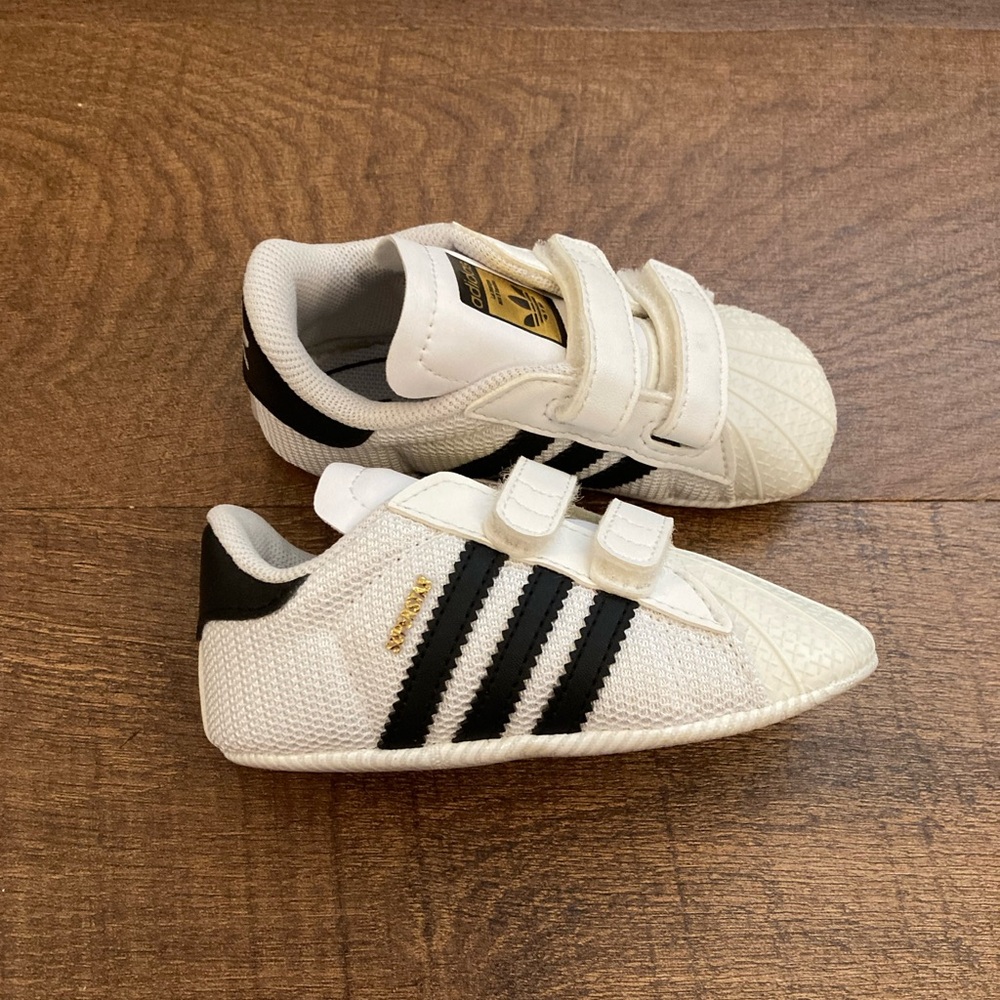 ADIDAS Superstar Ortholite Crib Shoe Baby Toddler Size 4K EUC Unisex